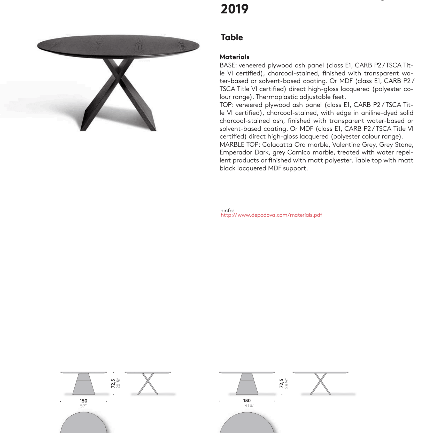 Carlo Dining Table by DePadova gallery detail image