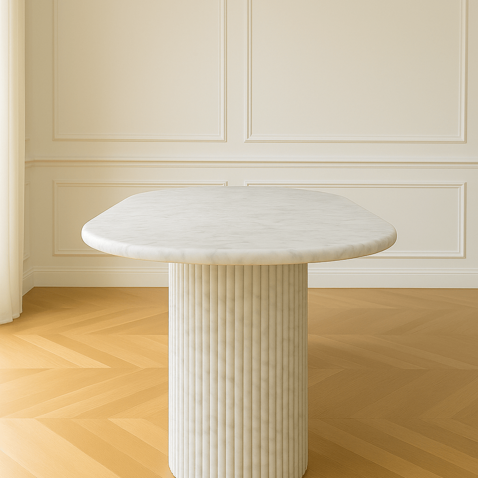 Oval Dining Table - Carrara Marble gallery detail image