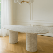 Oval Dining Table - Carrara Marble gallery detail image
