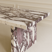 Sachi Dining Table - Italian Viola Calacatta Marble gallery detail image