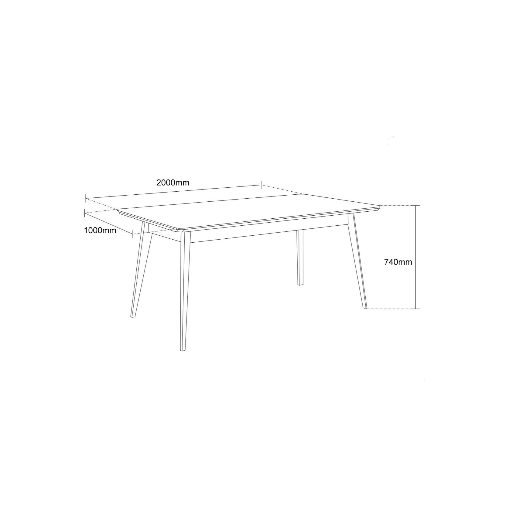 Franki Hardwood Dining Table | Walnut | 2000mm gallery detail image