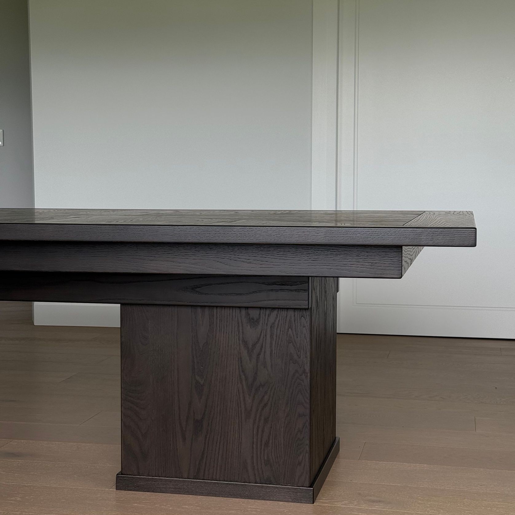 Extending Gathering Table — Stained Oak Wood gallery detail image