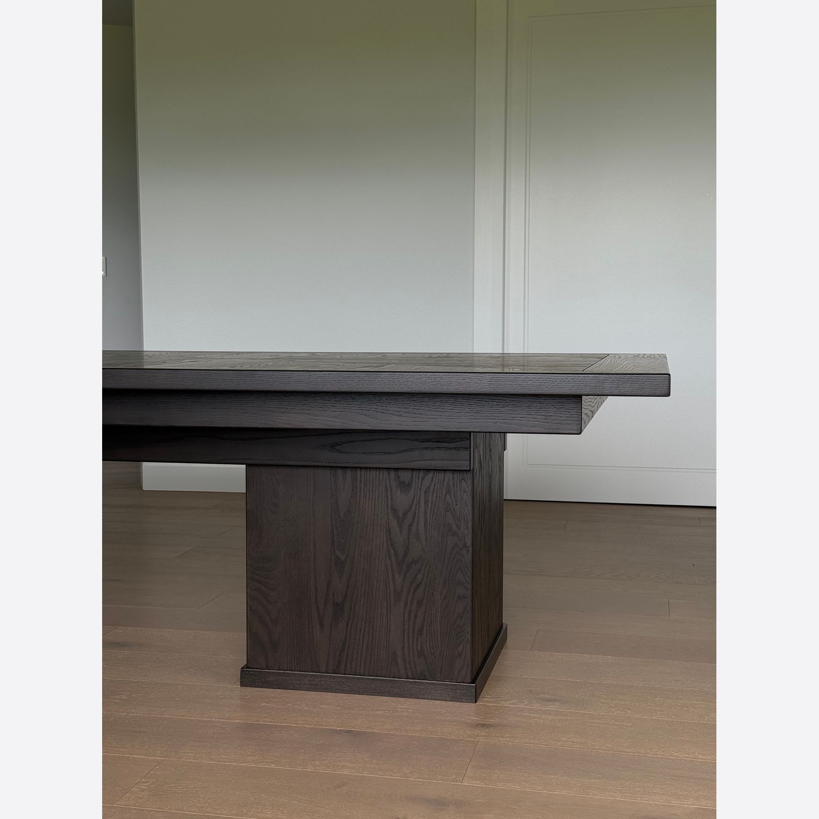 Extending Gathering Table — Stained Oak Wood gallery detail image