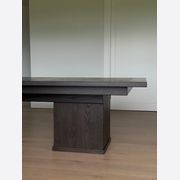 Extending Gathering Table — Stained Oak Wood gallery detail image