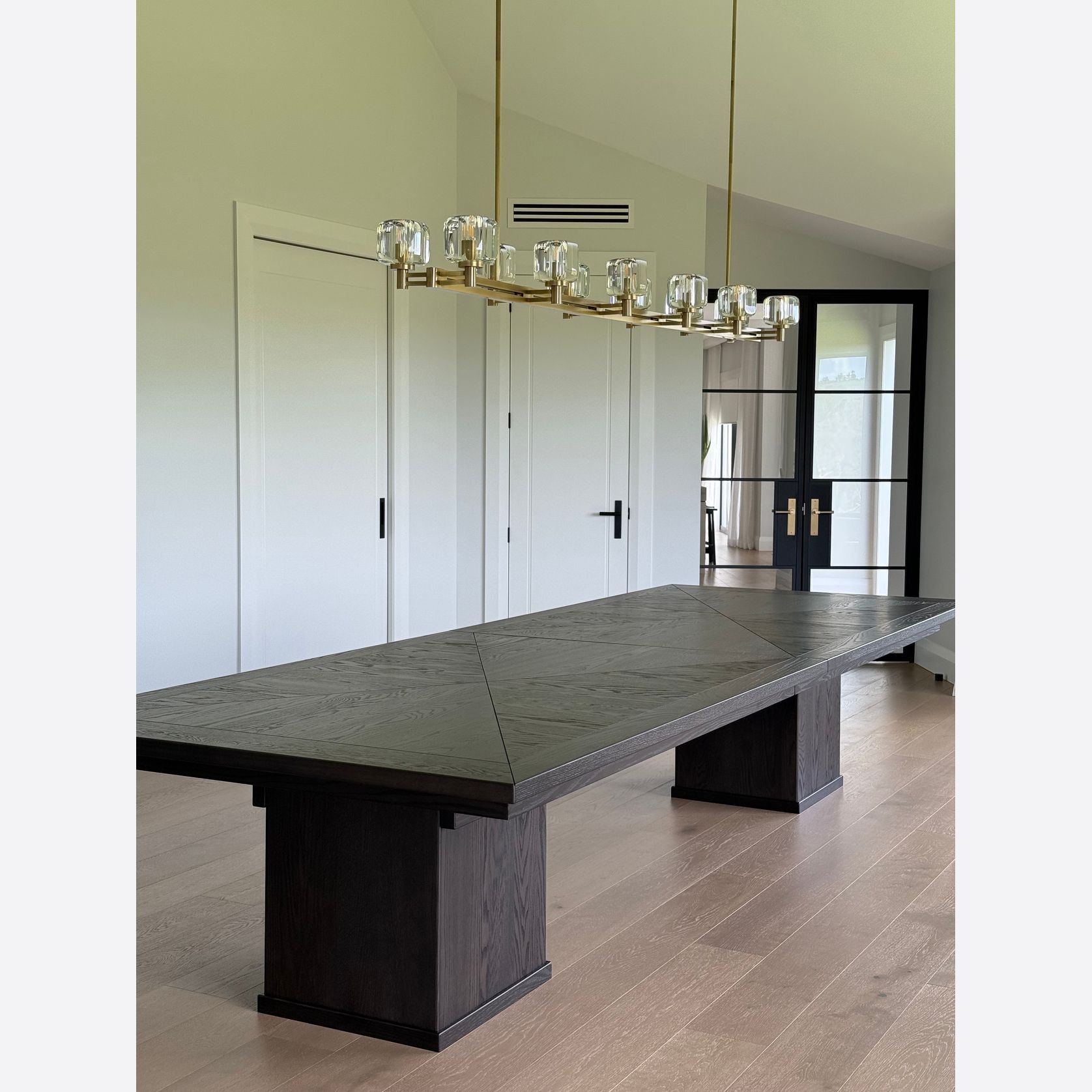 Extending Gathering Table — Stained Oak Wood gallery detail image