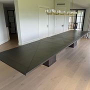 Extending Gathering Table — Stained Oak Wood gallery detail image