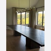 Extending Gathering Table — Stained Oak Wood gallery detail image