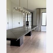 Extending Gathering Table — Stained Oak Wood gallery detail image