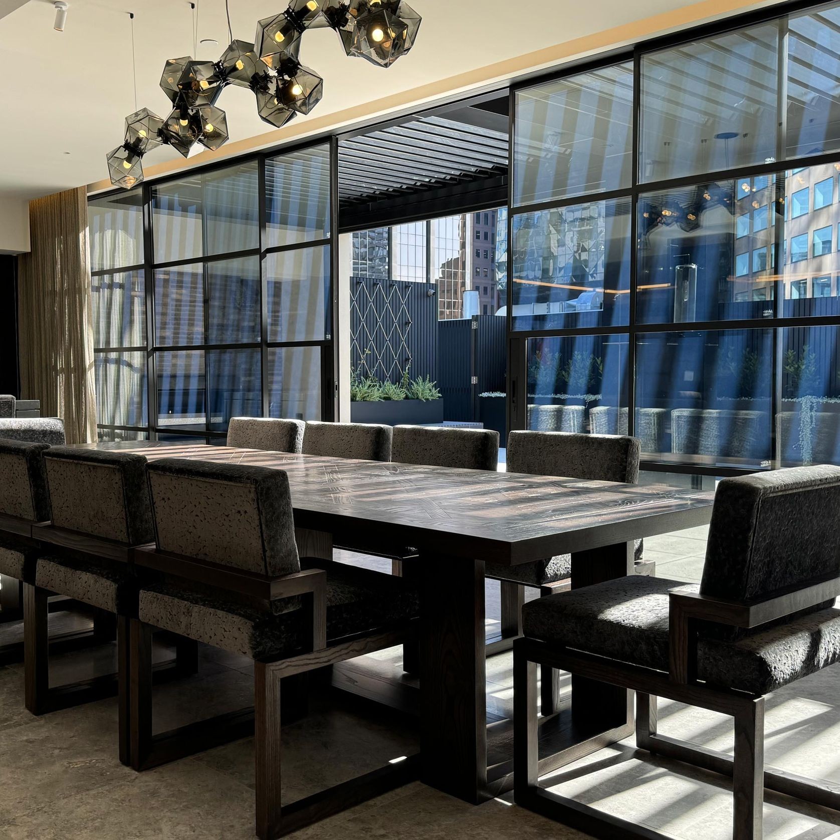 Parquetry Combinable Dining Table gallery detail image