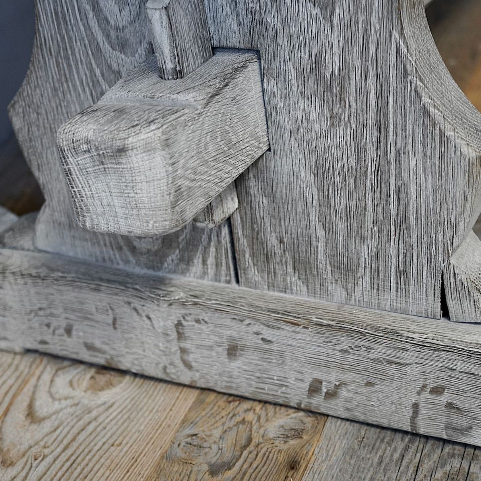 French Antique Bleached Oak Refectory Table gallery detail image