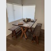 Reclaimed Macrocarpa Table Set gallery detail image