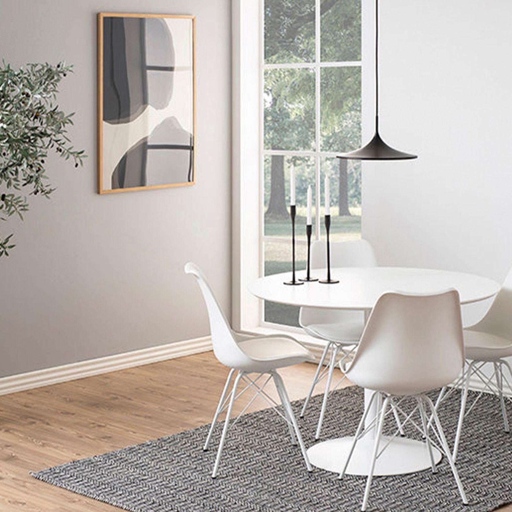 TITAN Round Dining Table 110cm - White gallery detail image