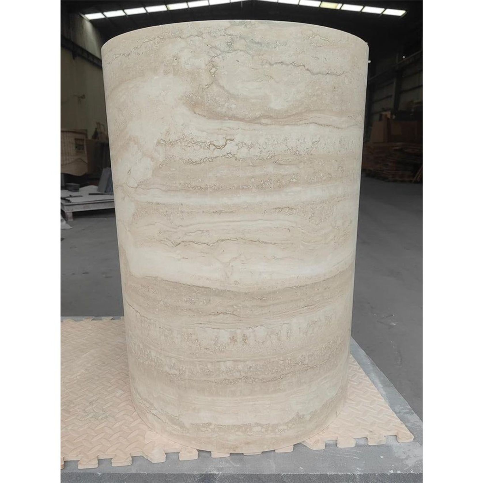 Court Dining Table - Italian Super White Travertine gallery detail image