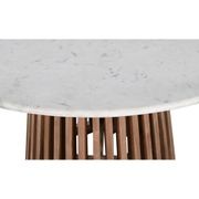 Warriewood Indoor Wooden Round Dining Table with Marble gallery detail image