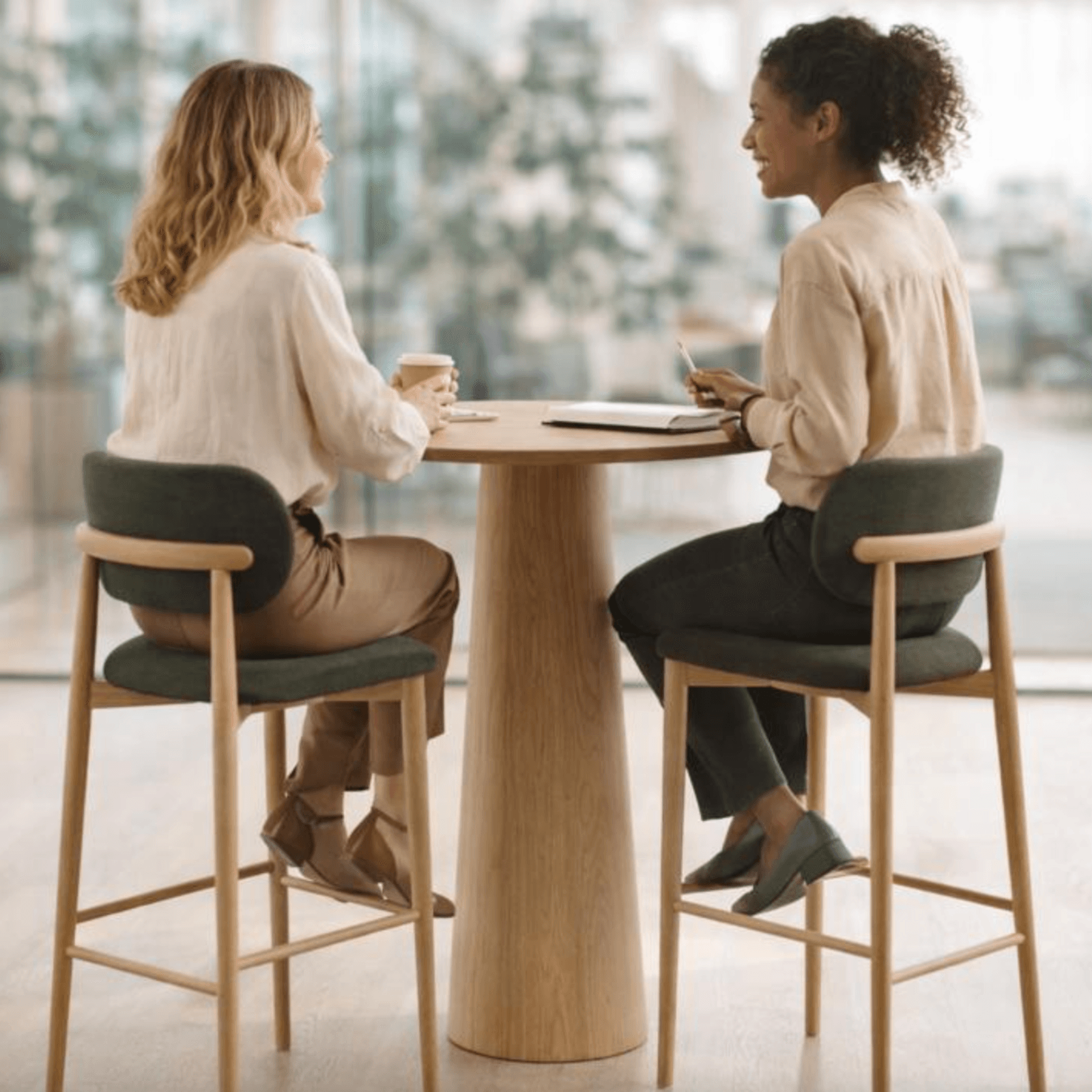 Circa High Bar Table - Round - Natural Ash gallery detail image