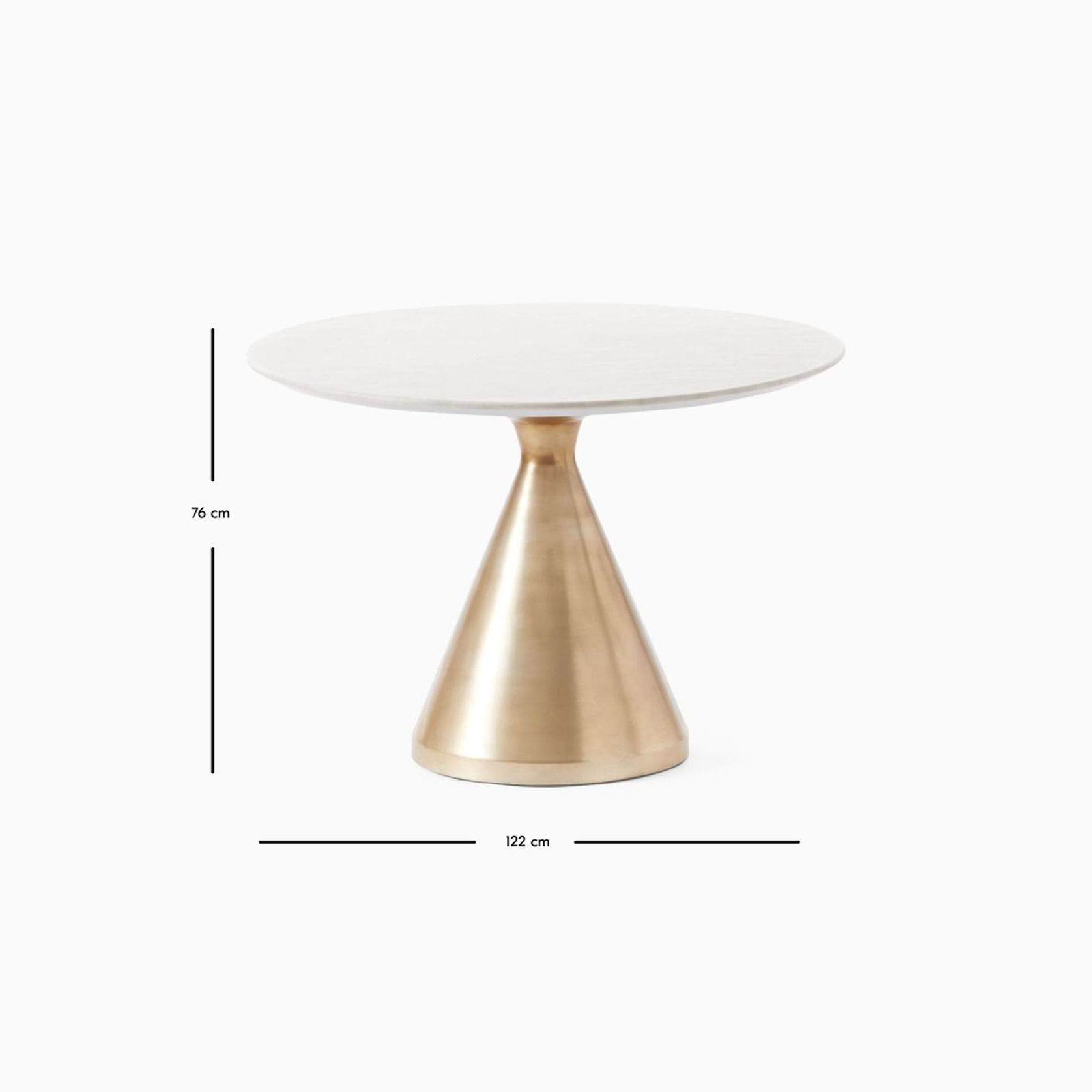 Silhouette Pedestal Marble Round Dining Table gallery detail image