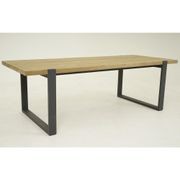 Tulum 2.4m Outdoor Teak Timber & Aluminium Dining Table gallery detail image