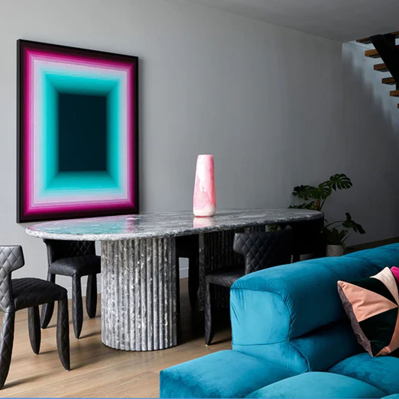 Zen Oblong Stone Dining Table gallery detail image