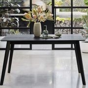 Cannes Hardwood Dining Table | Black gallery detail image