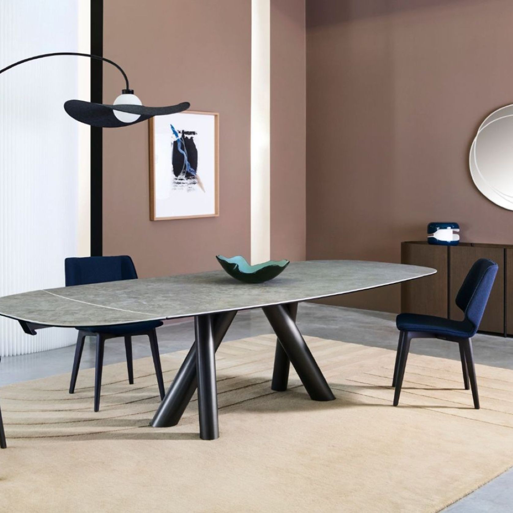 Ballet Oval Dining Table with Extensions gallery detail image
