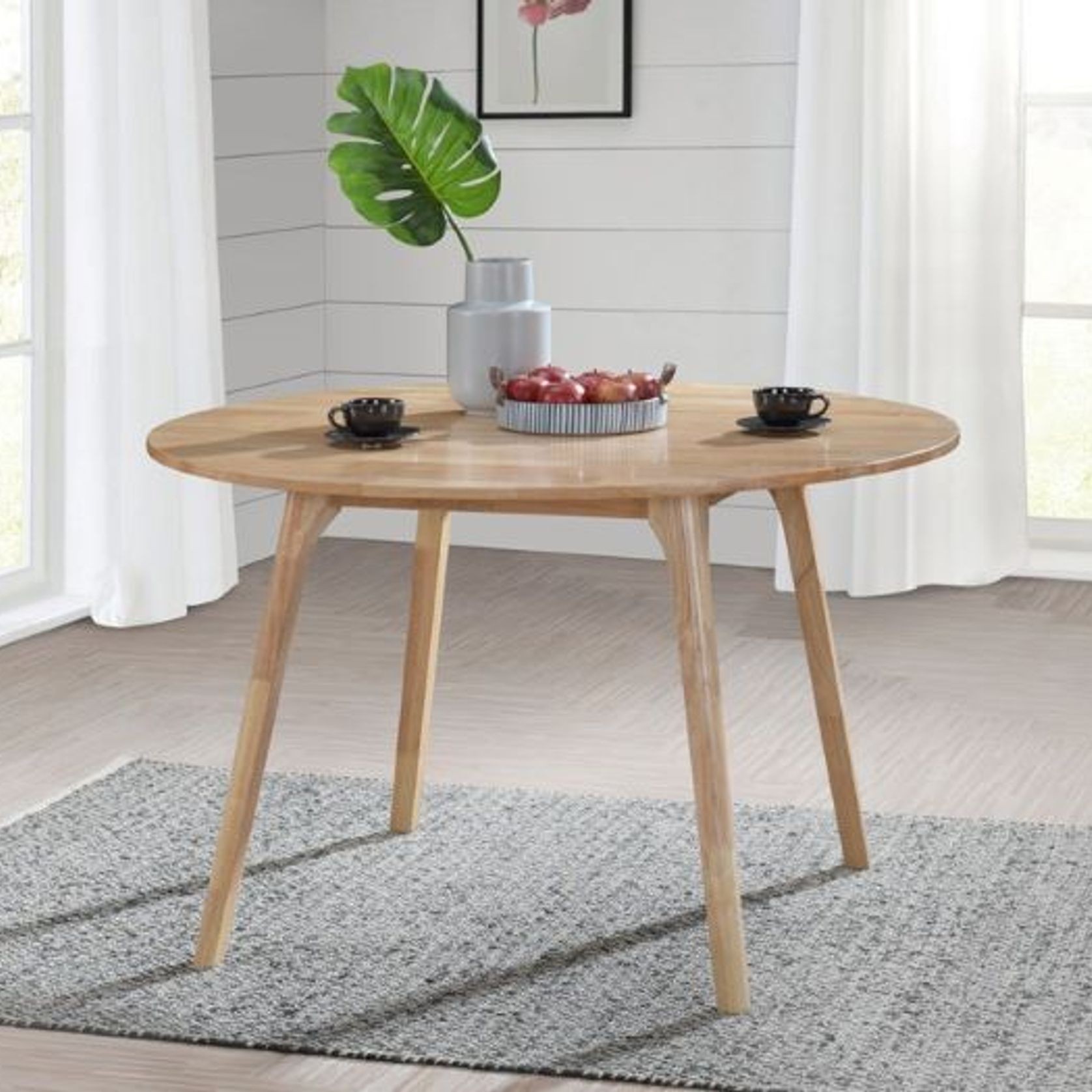 Franki Hardwood Round Dining Table | Natural gallery detail image