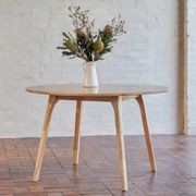 Franki Hardwood Round Dining Table | Natural gallery detail image