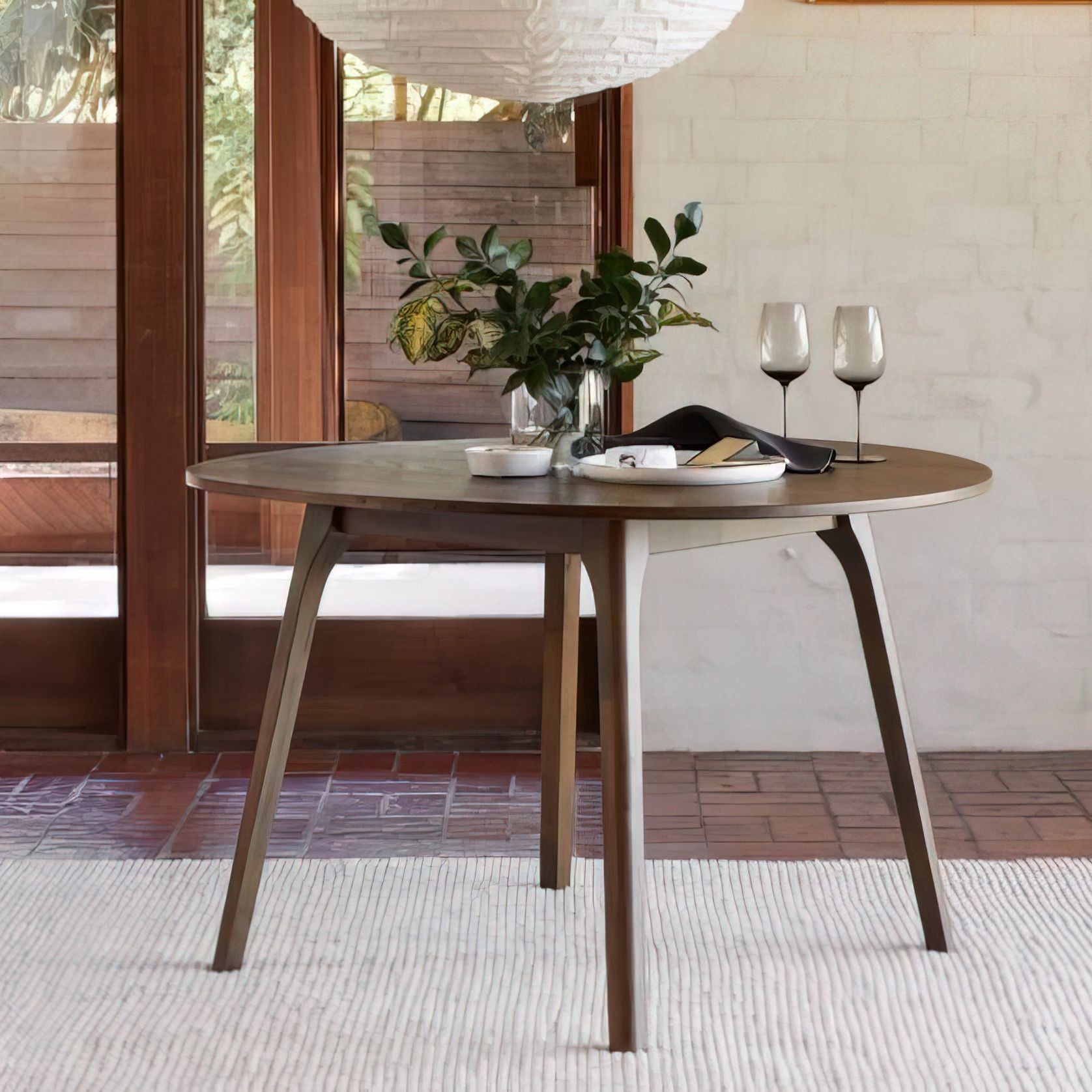 Franki Hardwood Round Dining Table | Walnut gallery detail image
