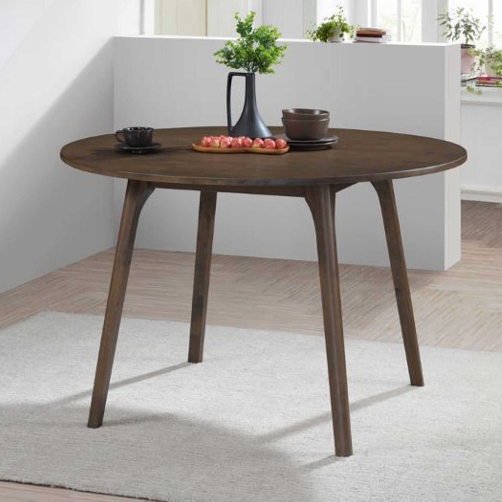 Franki Hardwood Round Dining Table | Walnut gallery detail image