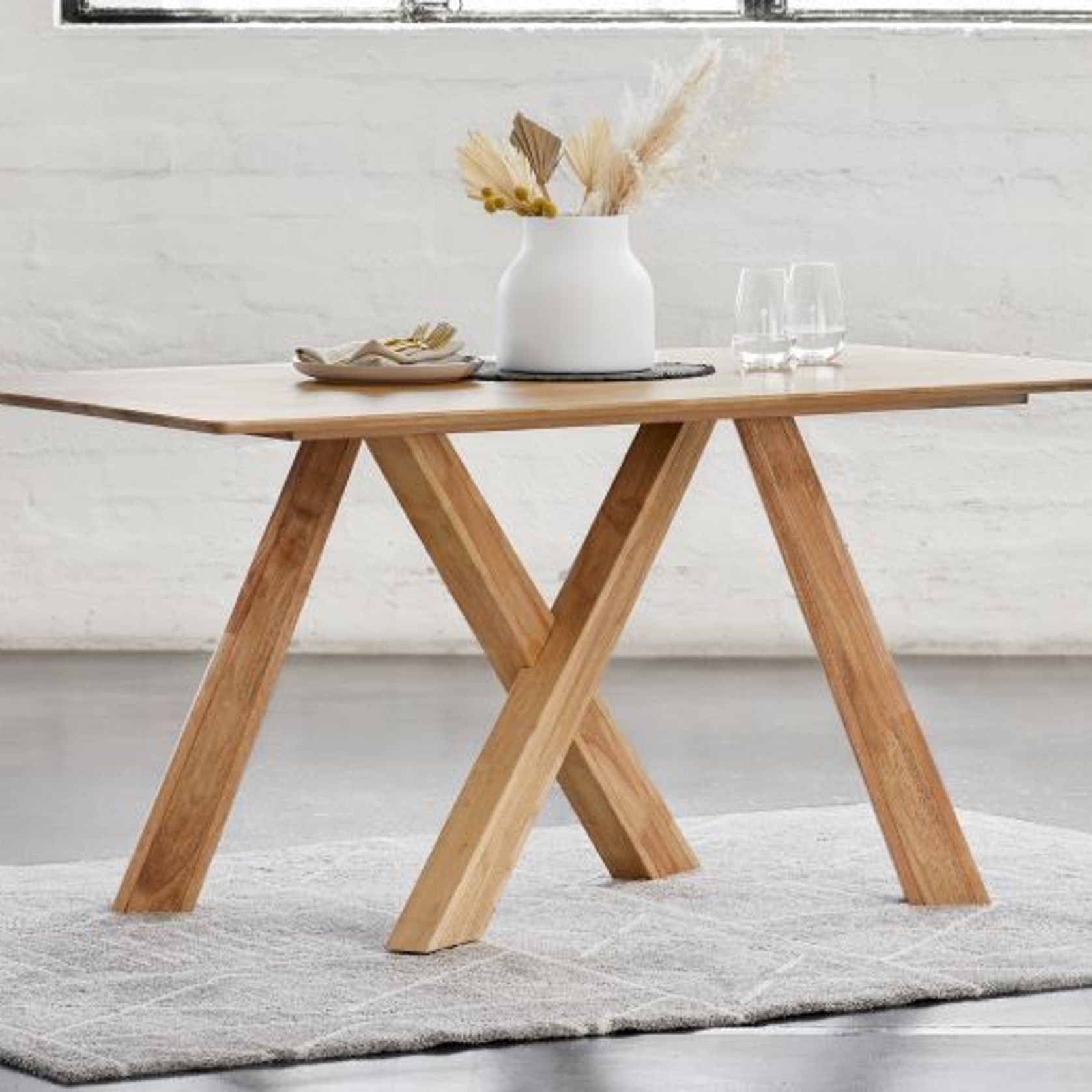 Gaudi Hardwood Dining Table | Natural Timber gallery detail image