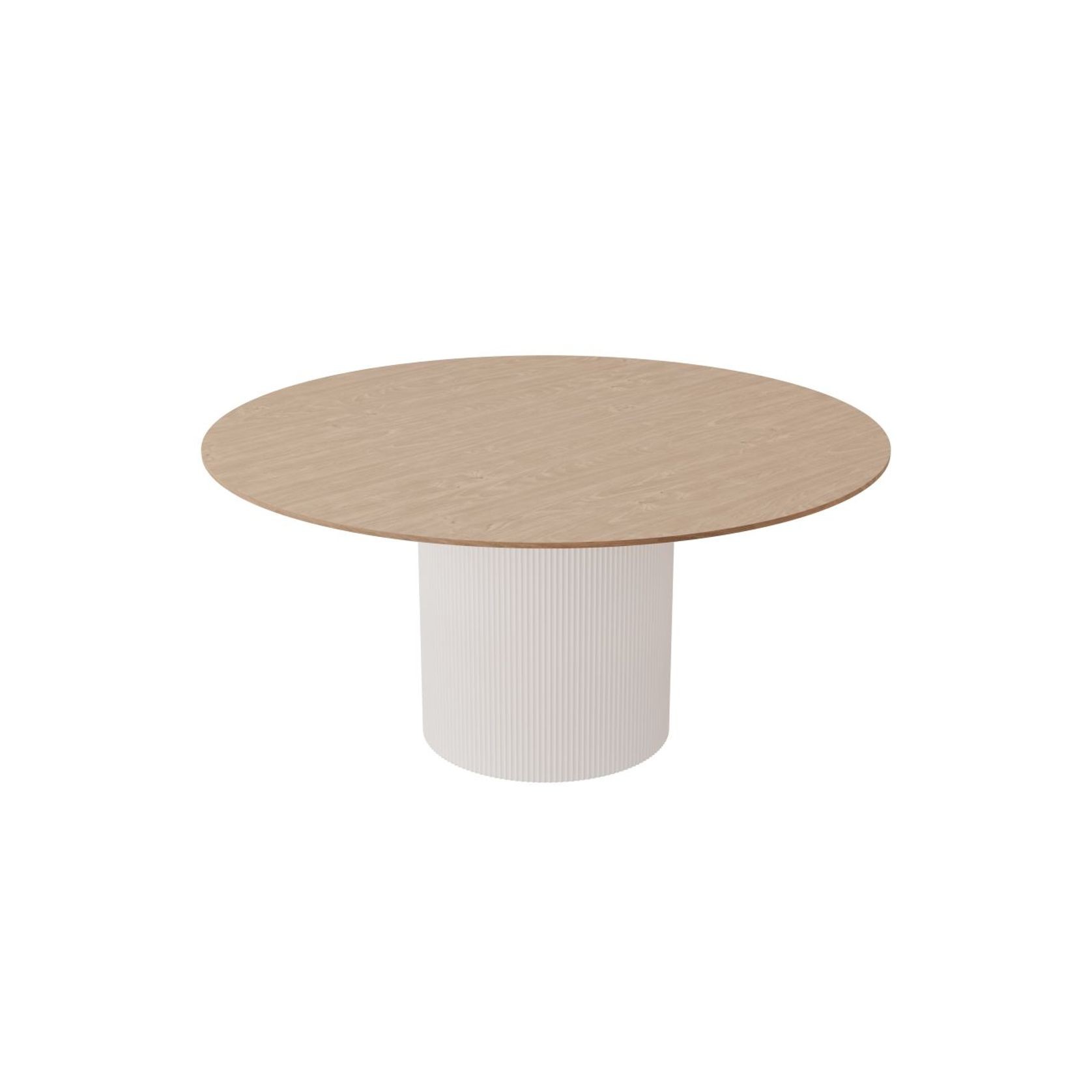 Mimi Dining Table - White - Natural - 155cm gallery detail image