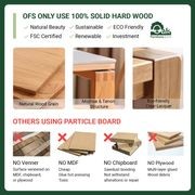Humbie Natural Solid Oak Dining Table gallery detail image