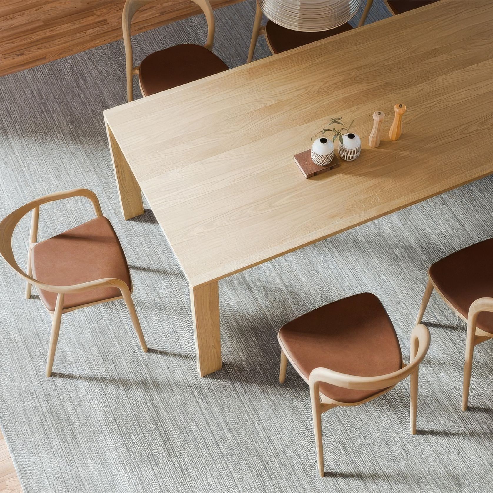 Pier Dining Table - Solid Oak gallery detail image