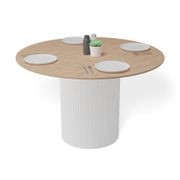 Mimi Dining Table - White - Natural - 120cm gallery detail image