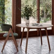 Oslo 5PCE Hardwood Dining Set | Walnut | Green Fabric gallery detail image