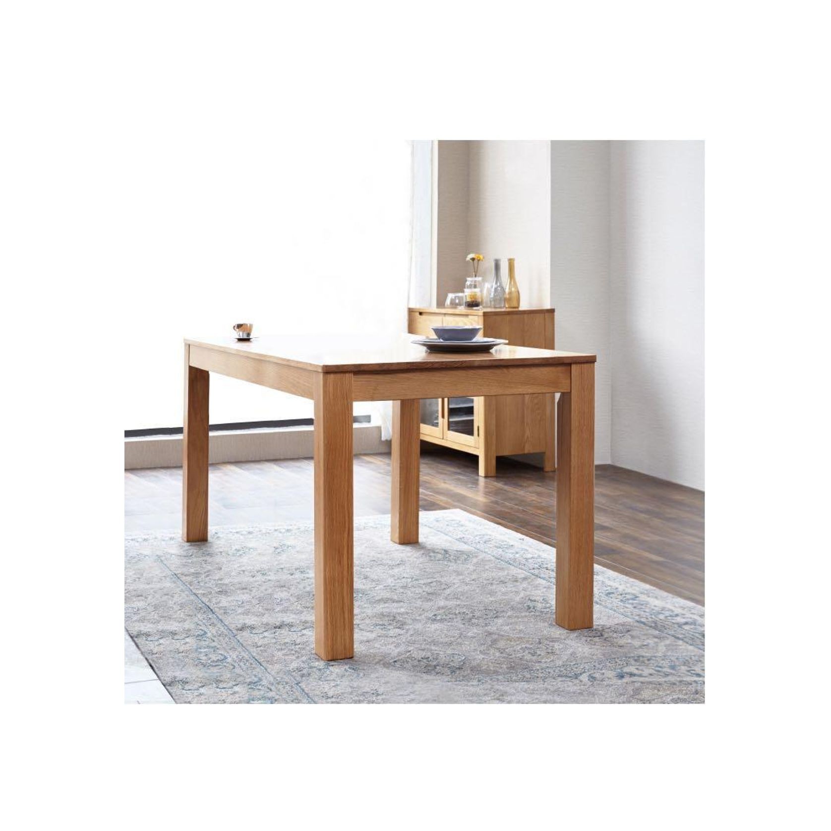 Humbie Natural Solid Oak Dining Table gallery detail image
