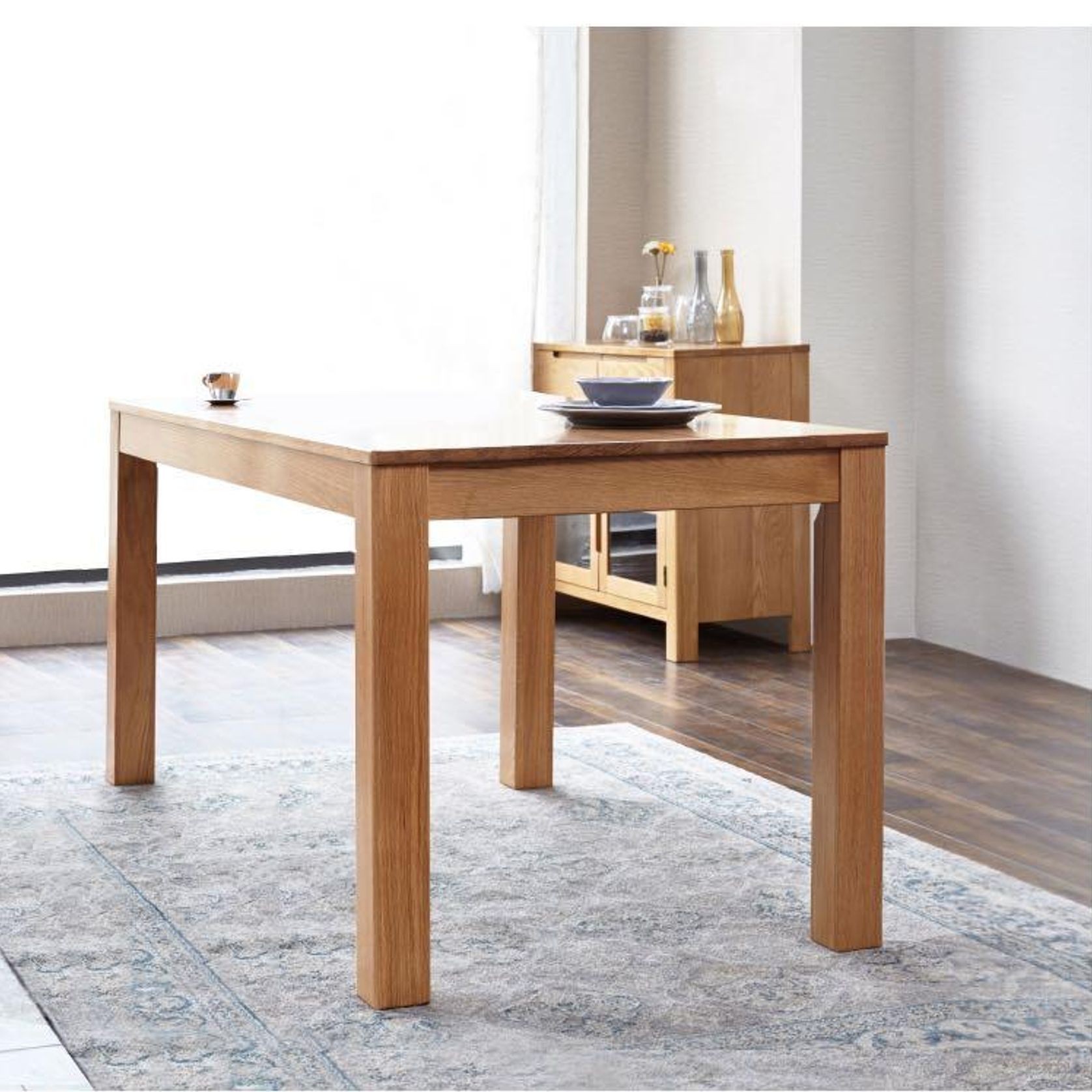 Humbie Natural Solid Oak Dining Table gallery detail image