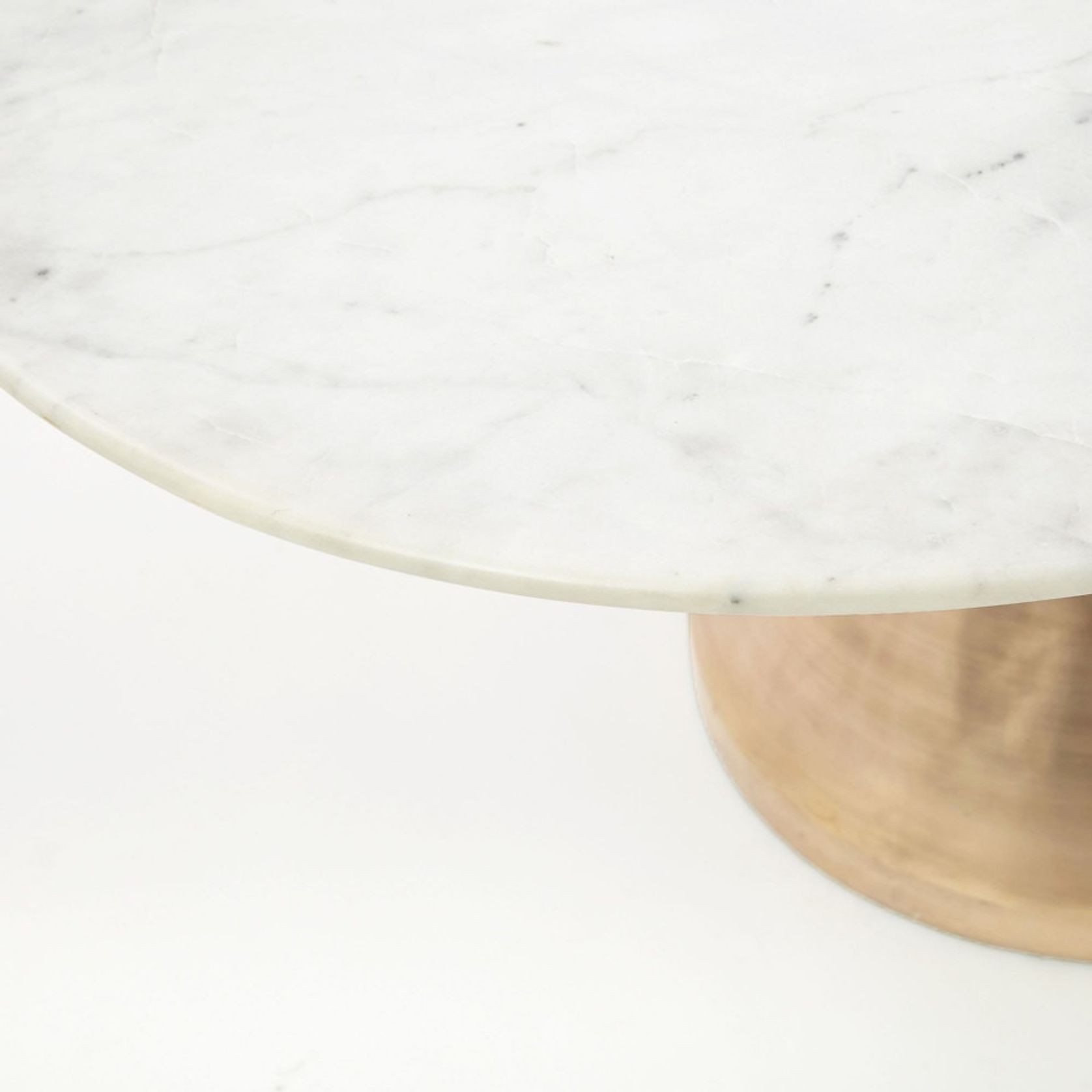 Silhouette Pedestal Marble Round Dining Table gallery detail image