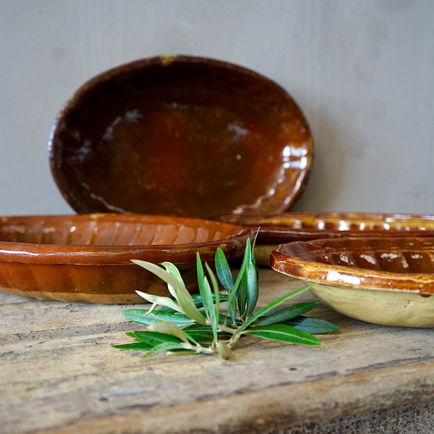 French Antique Earthenware Dishes gallery detail image