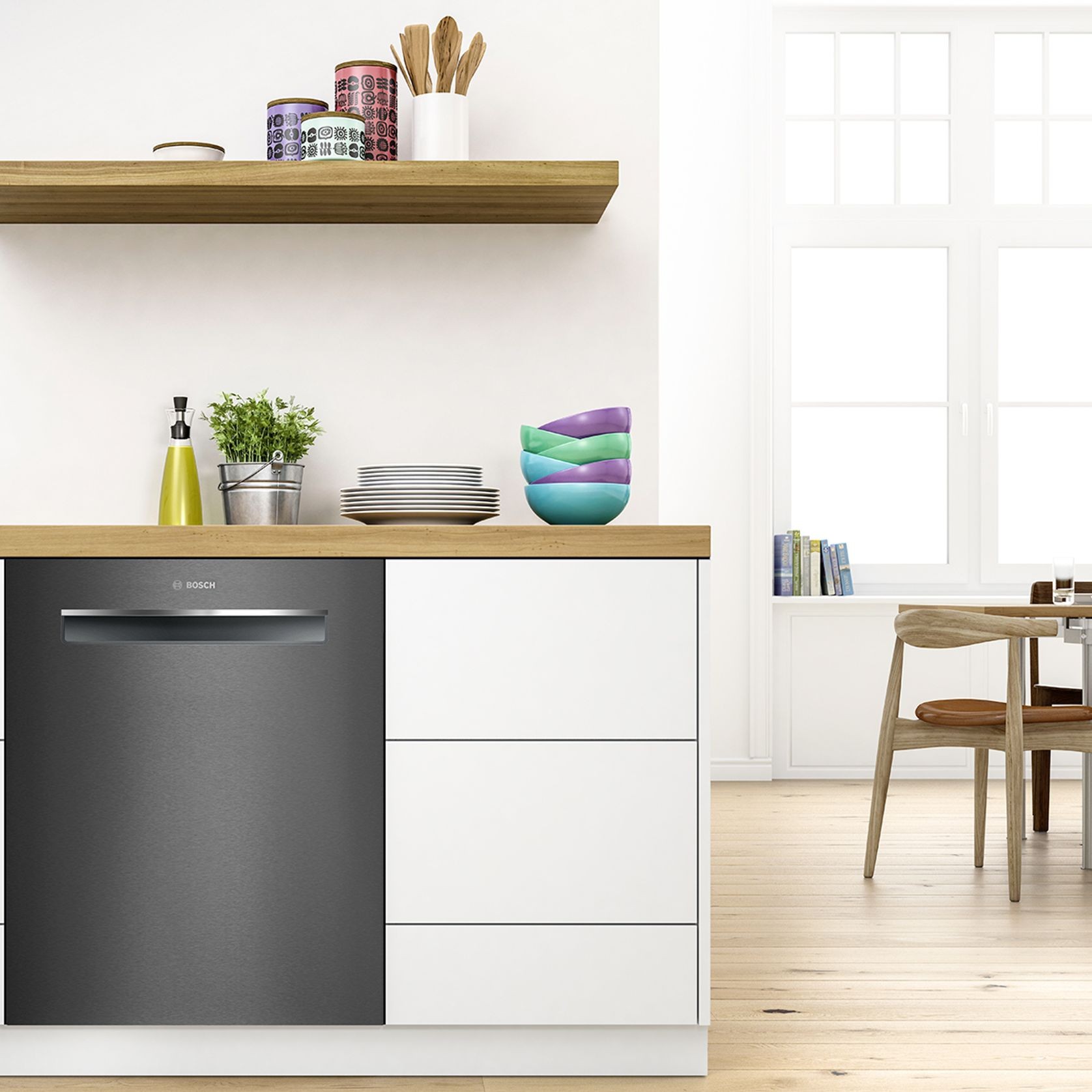 BOSCH Series 6 BuiltUnder Dishwasher 60 cm Black Inox ArchiPro NZ