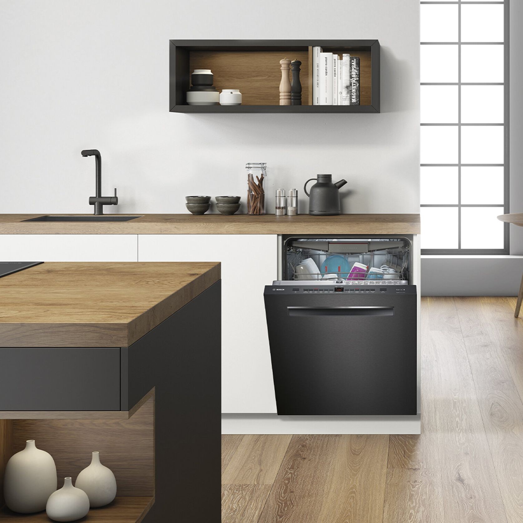 BOSCH Series 6 BuiltUnder Dishwasher 60 cm Black Inox ArchiPro NZ