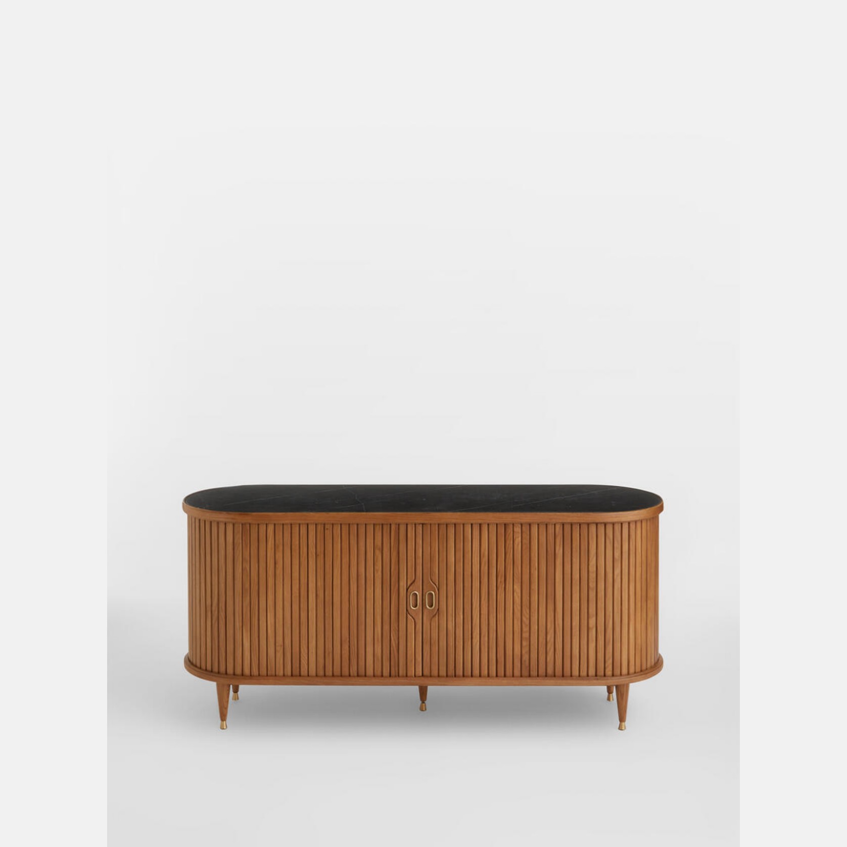 Soho Home | Nora Tambour Sideboard | Marquina Marble gallery detail image