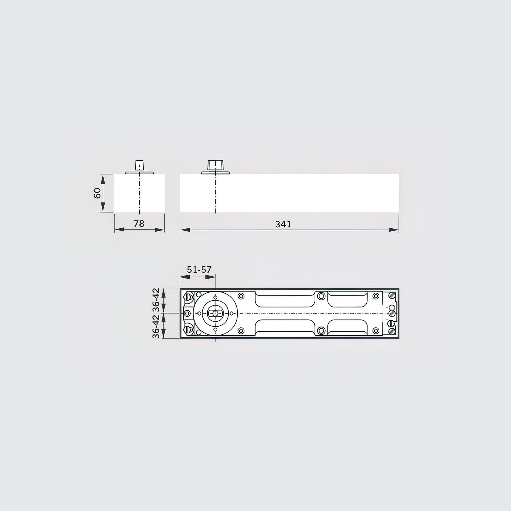 Dorma BTS804T EN4 Floor Spring Body Combi Pack Timber gallery detail image