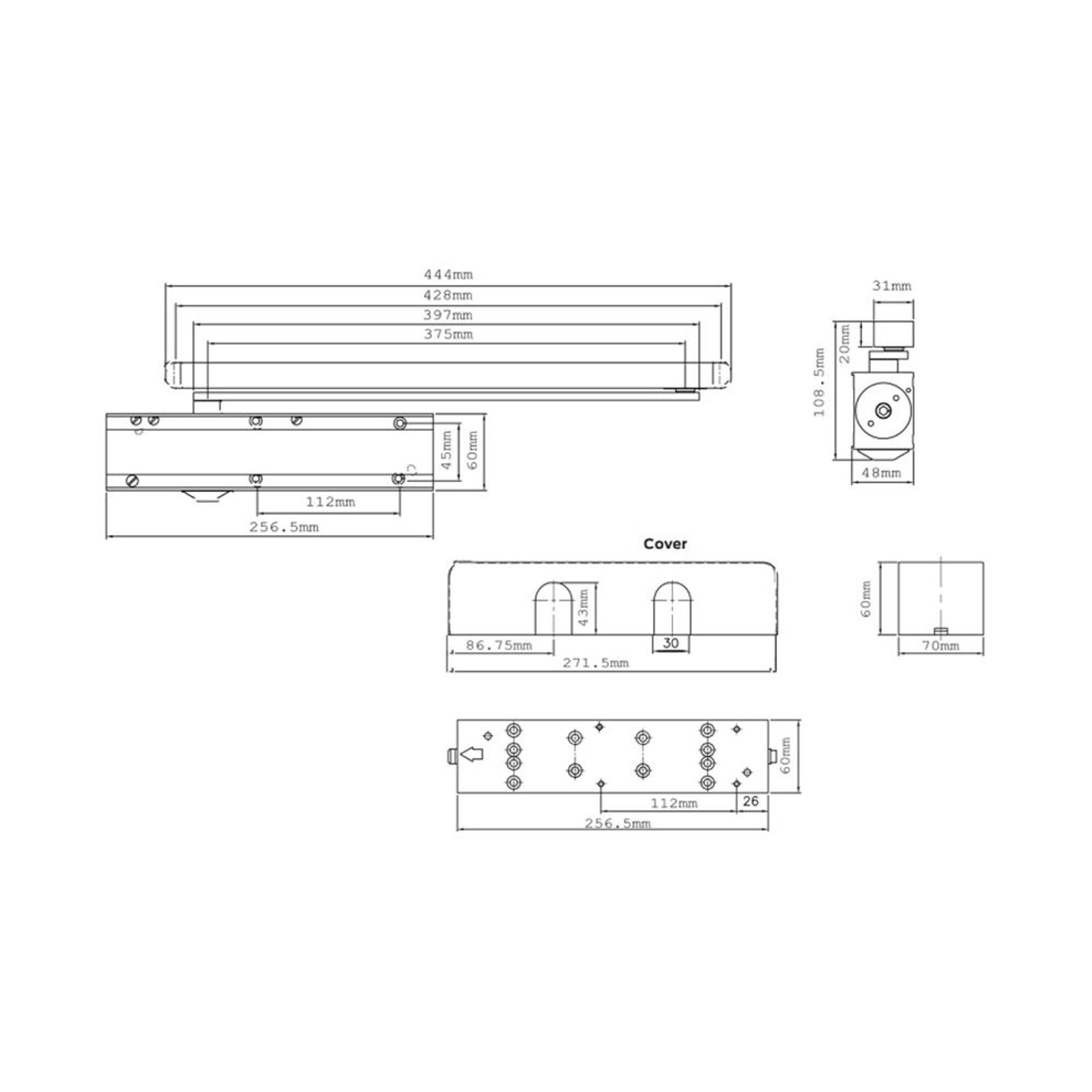 Briton 2721 Cam Action Door Closer Push Side EN1-5 SS gallery detail image