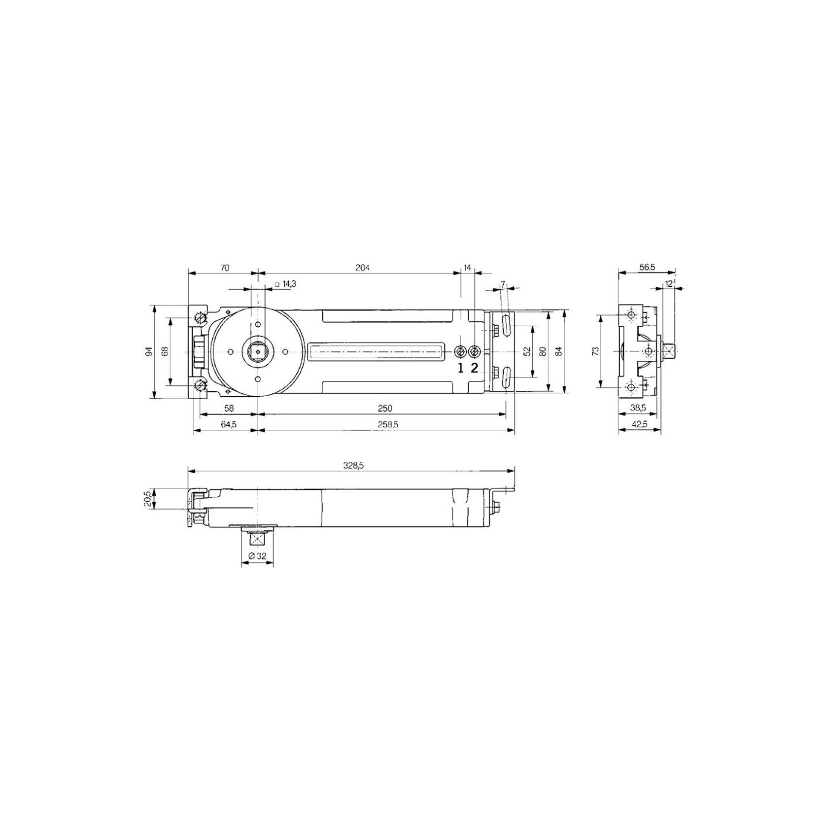 Dorma RTS85T EN4 Transom Closer Set Combi pack RTS85T gallery detail image