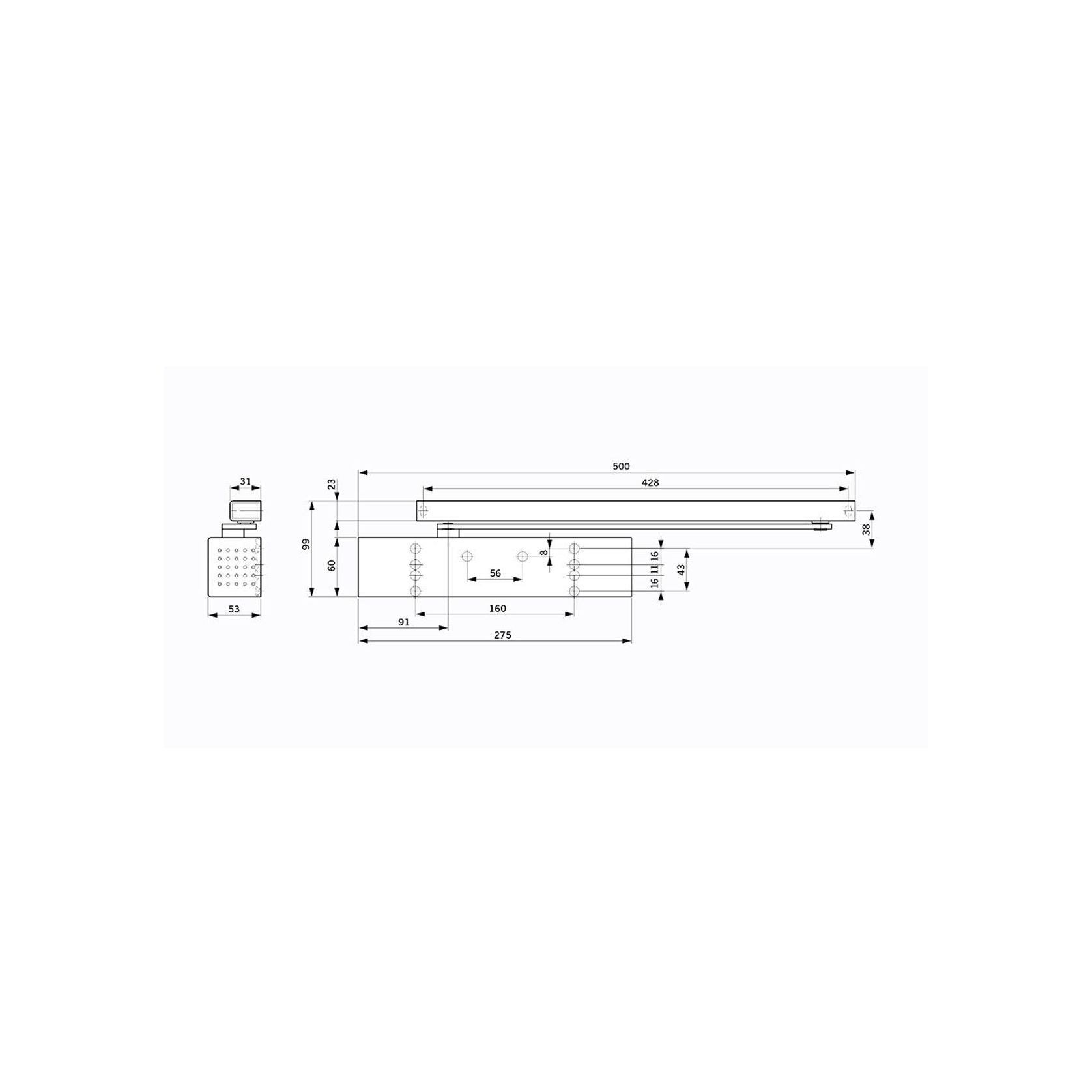 Dorma TS92G EN1-5 Door Closer Pull Side Kit TS92G24GNAB gallery detail image