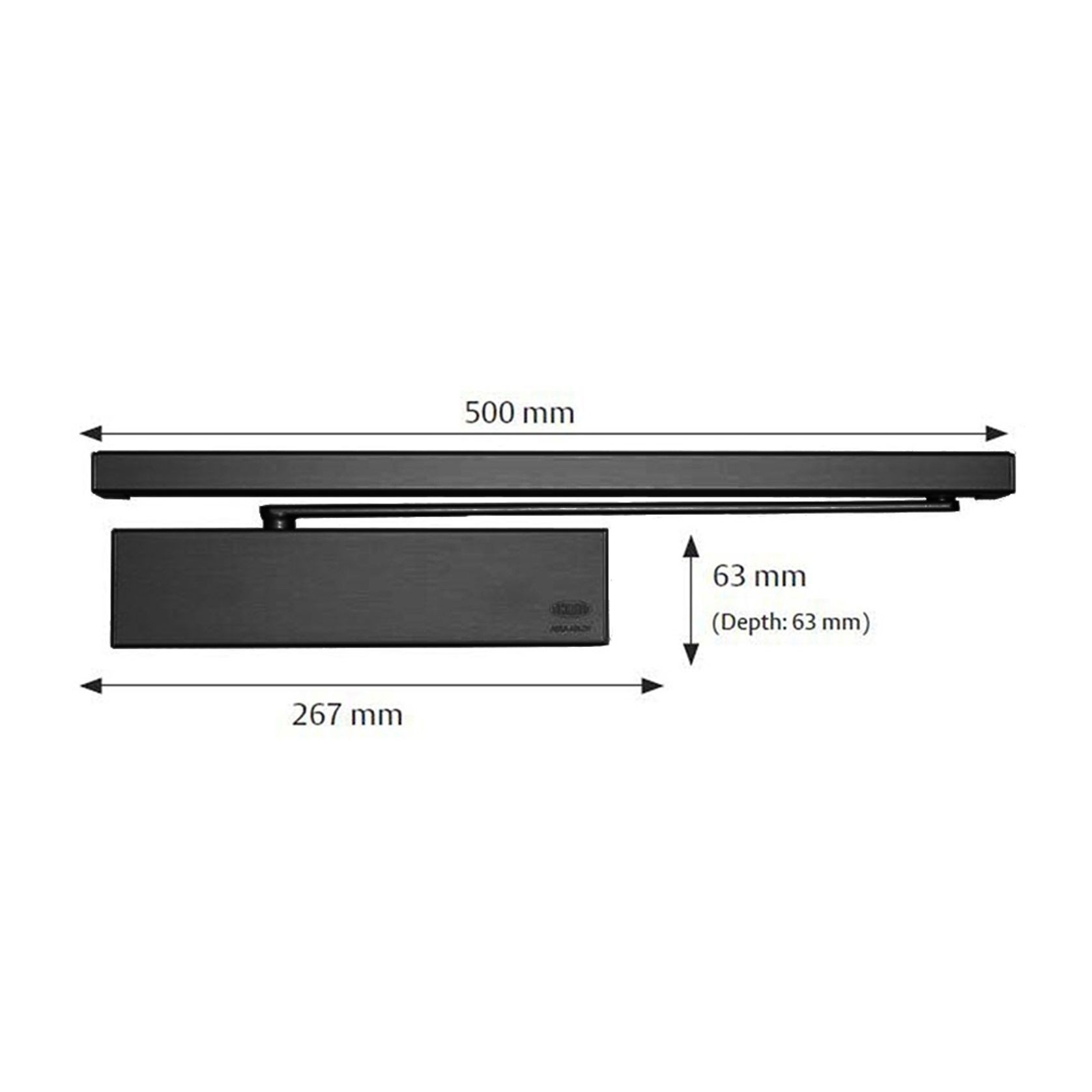 Lockwood EN1-5 Cam Action Door Closer Black 2615DABLK gallery detail image