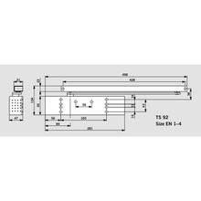 Dorma TS92G EN1-4 Door Closer Push Side with Arm Fire Rated 42030201 gallery detail image