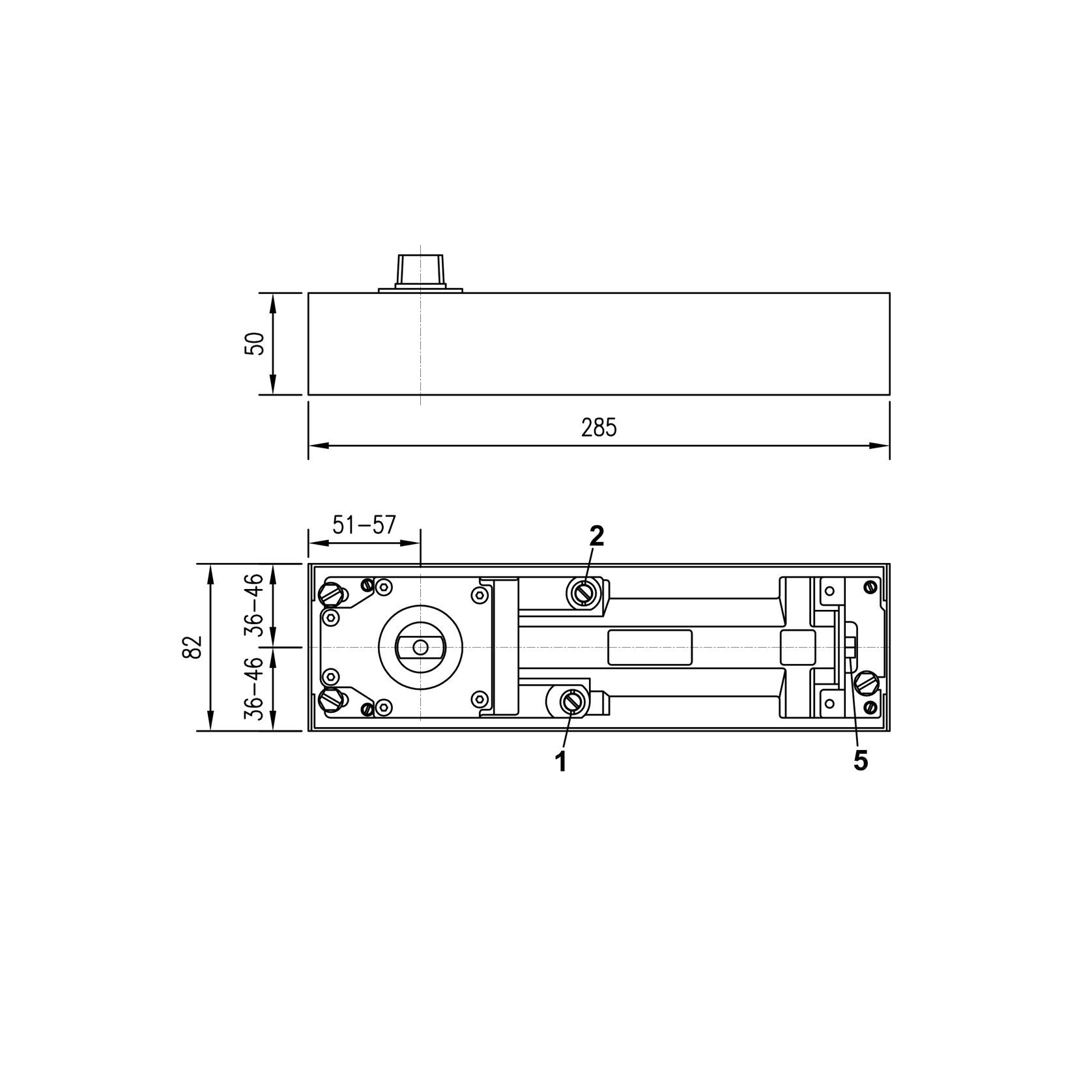 Dorma BTS75V EN1-4 Floor Spring Non Hold Open 61701000 gallery detail image