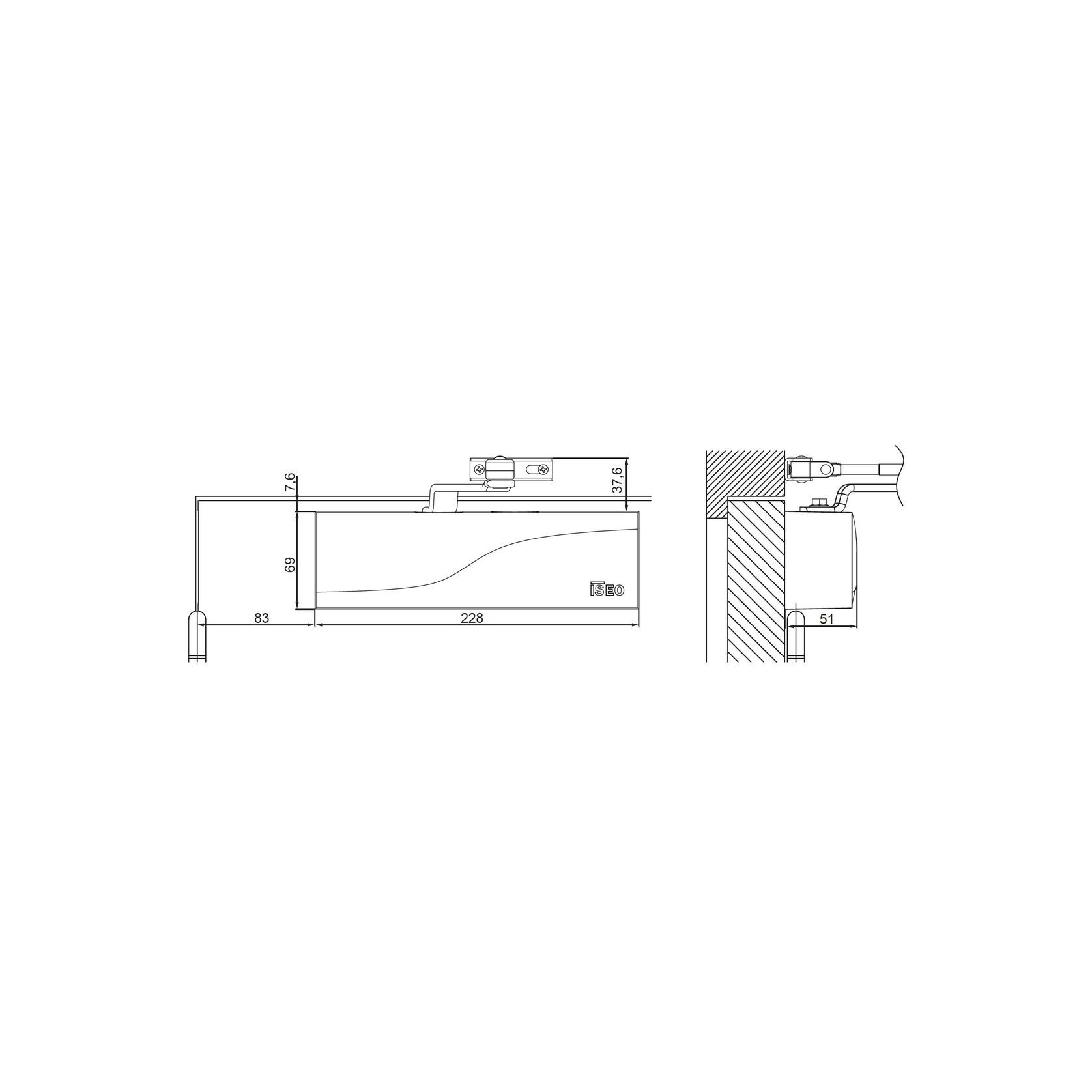 IS60 Hydraulic Door Closer  gallery detail image