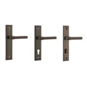Iver Helsinki Door Lever on Stepped Backplate Signature Brass gallery detail image